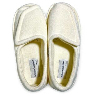 Vermont Country Store Memory Foam Adjustable Terry Wrap Slip-on Slippers Sz 7.5
